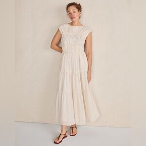 Haven Well Within Elegant Cotton Cream Midi Dress